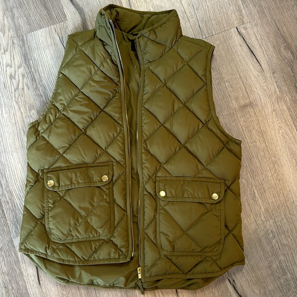 NWT J. Crew Genuine Down Quilted Puffer Vest